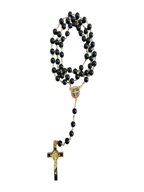 Black Glass Rosary