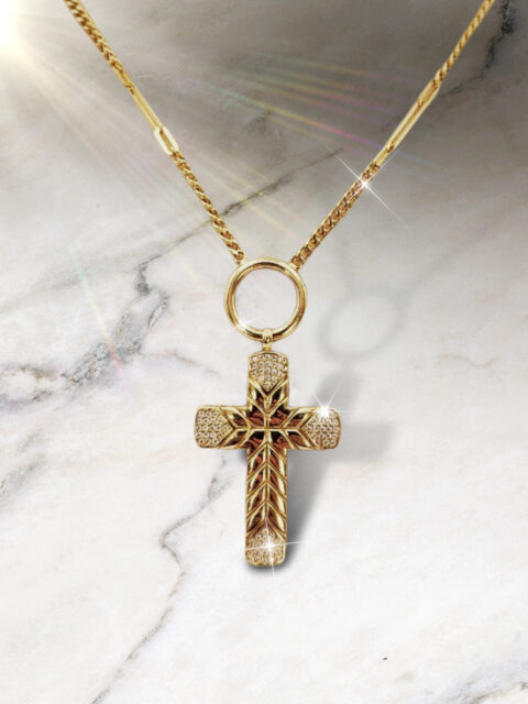 14K Cross Pendant