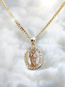 14K Two-Tone St. Jude Pendant