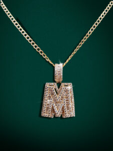 14K "M" Pendant