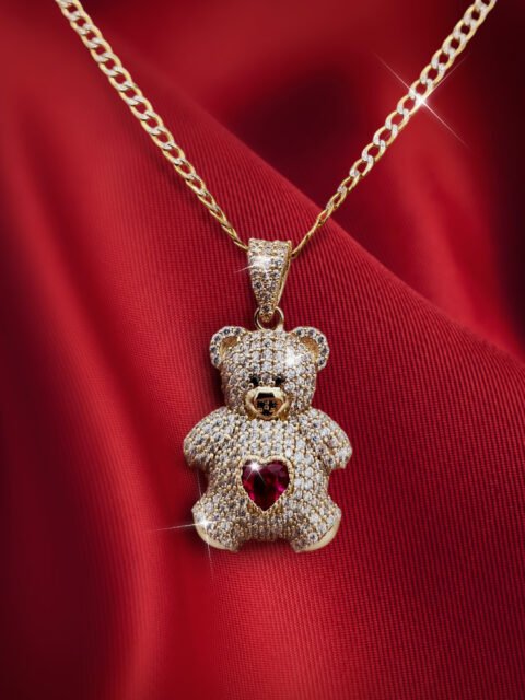 14K Teddy Bear Pendant