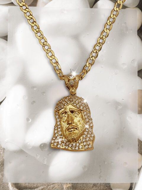 14K Jesus Pendant